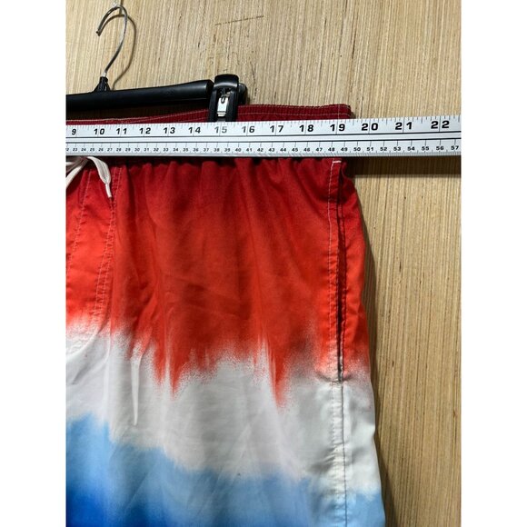 Old Navy - Men's Swim Short Printed Swimsuits - Red/Blue/White - Extra Large - Picture 3 of 16